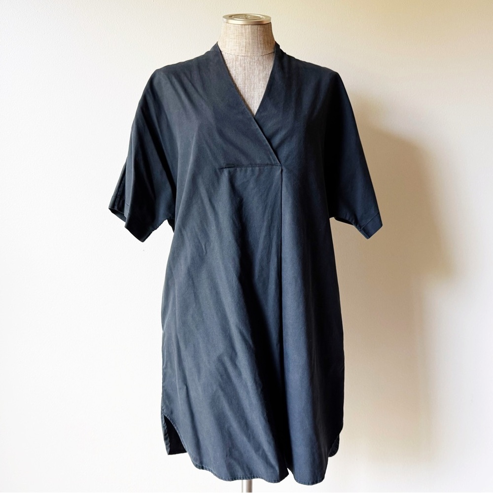 Shaina Mote Dark Grey Dress with Wide Sleeves
